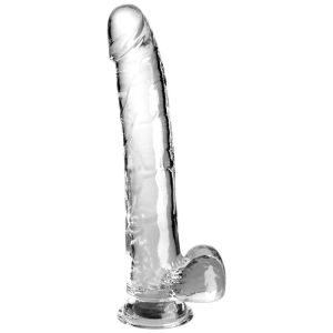 KING COCK – CLEAR DILDO CON TESTICULOS 24.8 CM TRANSPARENTE