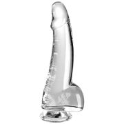 KING COCK – CLEAR DILDO CON TESTICULOS 15.2 CM TRANSPARENTE