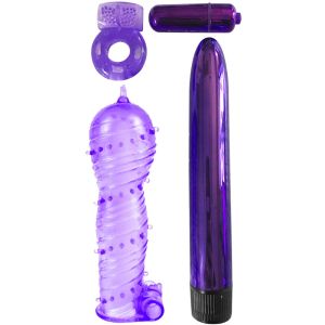 CLASSIX – KIT PARA PAREJAS CON ANILLO, FUNDA Y BALAS MORADO