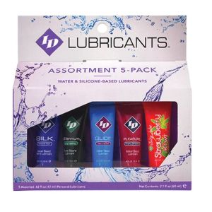 ID JUICY LUBE – SURTIDO 5X LUBRICANTE TUBE PACK 12 ML