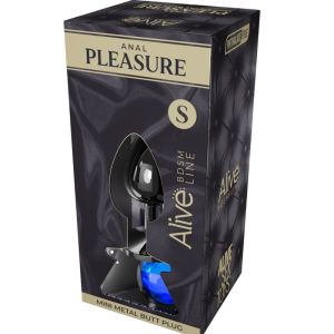 ALIVE – ANAL PLEASURE MINI PLUG METAL AZUL TALLA S