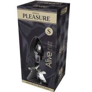 ALIVE – ANAL PLEASURE MINI PLUG METAL BLANCO TALLA S