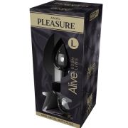 ALIVE – ANAL PLEASURE MINI PLUG METAL NEGRO TALLA L