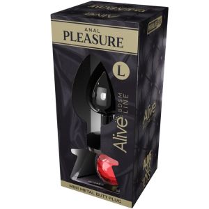 ALIVE – ANAL PLEASURE MINI PLUG METAL ROJO TALLA L