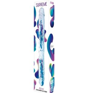 ALIVE – SUPREME PENE REALISTICO DOBLE TRANSPARENTE 38.5 CM