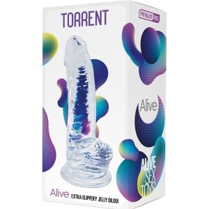 ALIVE – TORRENT PENE REALISTICO TRANSPARENTE 20.6 CM