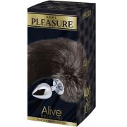 ALIVE – ANAL PLEASURE PLUG METAL COLA DE ZORRO TALLA L