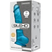 SILEXD – MODELO 1 PENE REALISTICO SILICONA PREMIUM SILEXPAN AZUL 17.5 CM