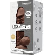 SILEXD – MODELO 1 PENE REALISTICO SILICONA PREMIUM SILEXPAN MARRON 21.5 CM