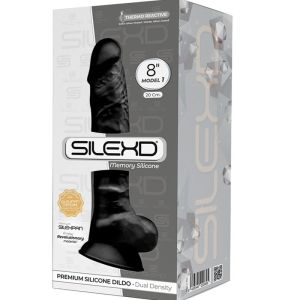 SILEXD – MODELO 1 PENE REALISTICO SILICONA PREMIUM SILEXPAN NEGRO 20 CM