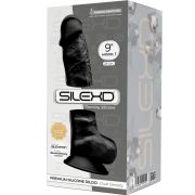 SILEXD – MODELO 1 PENE REALISTICO SILICONA PREMIUM SILEXPAN NEGRO 23 CM