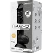 SILEXD – MODELO 1 PENE REALISTICO SILICONA PREMIUM SILEXPAN NEGRO 24 CM