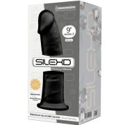 SILEXD – MODELO 2 PENE REALISTICO SILICONA PREMIUM SILEXPAN NEGRO 23 CM