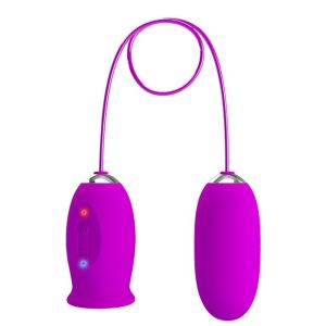 PRETTY LOVE – DAISY HUEVO DUAL VIBRADOR RECARGABLE MORADO