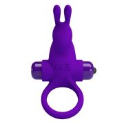 PRETTY LOVE – ANILLO VIBRADOR I CONEJO PARA PENE MORADO