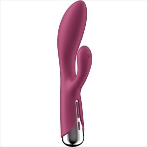 SATISFYER – SPINNING RABBIT 1 ESTIMULACION CLITORIS Y PUNTO G ROJO