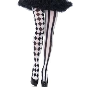 LEG AVENUE – MEDIAS ARLEQUIN NEGRO/BLANCO