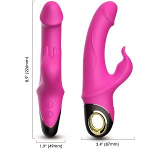 ARMONY – METEROR DILDO VIBRADOR RABBIT ROTADOR FUCSIA