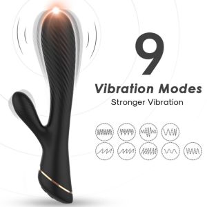 ARMONY – VIBRADOR RABBIT SILICONA NEGRO