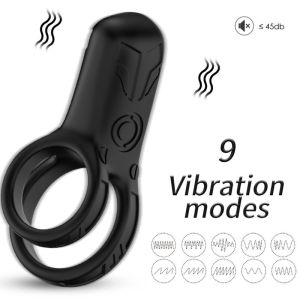 ARMONY – DOBLE ANILLO VIBRADOR NEGRO