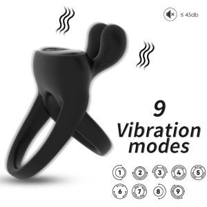 ARMONY – ANILLO VIBRADOR RABBIT NEGRO