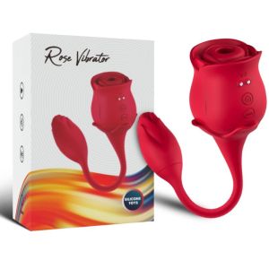 ARMONY – ROSA SUCCIONADOR DE CLITORIS  VIBRADOR 10 MODOS ROJO