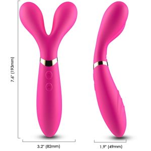 ARMONY – Y-WAND MASAJEADOR  VIBRADOR CABEZA DOBLE FUCSIA