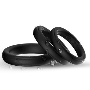 ARMONY – TRIPLE ANILLO SILICONA NEGRO