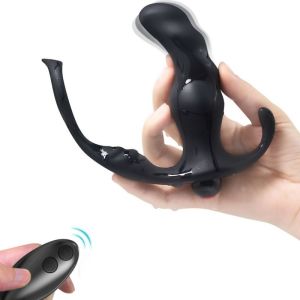 ARMONY – KNIGHT VIBRADOR ANAL PROSTATA  ANILLO CONTROL REMOTO NEGRO