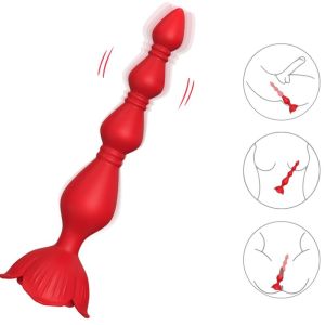 ARMONY – ROSA VIBRADOR PAGODA  PLUG ANAL ROJO