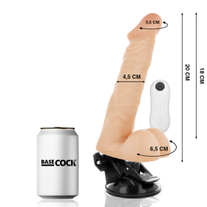 BASECOCK – VIBRADOR ARTICULABLE CONTROL REMOTO NATURAL 20 CM -O- 4.5 CM