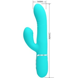 PRETTY LOVE – VIBRADOR PUNTO G MULTIFUNCIÓN VERDE AGUA