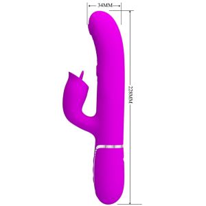 PRETTY LOVE – VIBRADOR RABBIT CON LICKING FUCSIA