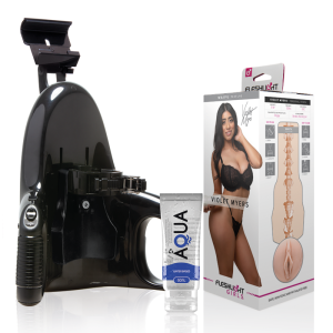 FLESHLIGHT – VIOLET MYERS WAIFU + UNIVERSAL LAUNCH + LUBRICANTE AQUA QUALITY 50 ML