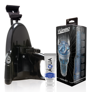 FLESHLIGHT – TURBO THRUST BLUE ICE + UNIVERSAL LAUNCH + LUBRICANTE AQUA QUALITY 50 ML