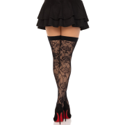 LEG AVENUE – MEDIAS RED ROSAS SILVESTRES NEGRO