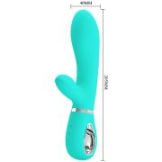 PRETTY LOVE – THOMAS VIBRADOR PUNTO G MULTIFUNCIÓN VERDE AGUA