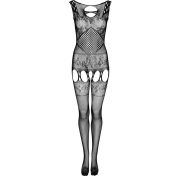 LIVCO CORSETTI FASHION – AMBROISE LC 17352 BODYSTOCKING CROTCHLESS NEGRO TALLA ÚNICA