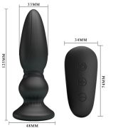 MR PLAY – VIBRADOR POTENTE CONTROL REMOTO ANAL PLUG NEGRO