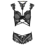 LIVCO CORSETTI FASHION – PALMENOM LC 90614 SUJETADOR + PANTY NEGRO