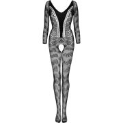 LIVCO CORSETTI FASHION – CORDILL LC 17357 BODYSTOCKING CROTCHLESS NEGRO TALLA ÚNICA