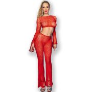 CHILIROSE – CR 4648 TOP  PANTALON ROJO S/L