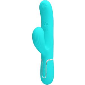 PRETTY LOVE – PERLITA VIBRADOR PUNTO G 3 EN 1 MULTIFUNCIÓN VERDE AGUA