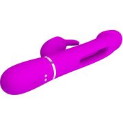 PRETTY LOVE – KAMPAS VIBRADOR RABBIT 3 EN 1 MULTIFUNCIÓN CON LENGUA FUCSIA