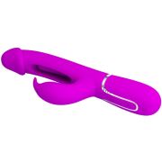 PRETTY LOVE – KAMPAS VIBRADOR RABBIT 3 EN 1 MULTIFUNCIÓN CON LENGUA FUCSIA