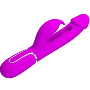 PRETTY LOVE – KAMPAS VIBRADOR RABBIT 3 EN 1 MULTIFUNCIÓN CON LENGUA FUCSIA