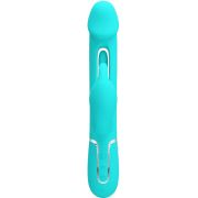 PRETTY LOVE – KAMPAS VIBRADOR RABBIT 3 EN 1 MULTIFUNCIÓN CON LENGUA VERDE AGUA