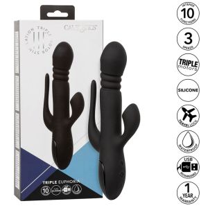 CALEXOTICS – VIBRADOR TRIPLE EUPHORIA NEGRO