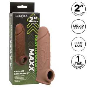 CALEXOTICS – PERFORMANCE MAXX EXTENSIÓN REALISTA 7 PIEL MORENO