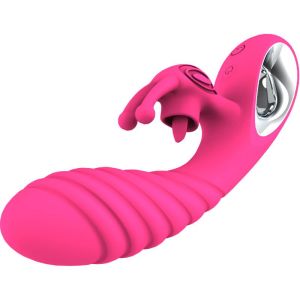 ARMONY – VICKY VIBRADOR RABBIT CON LENGUA PULL RING FUCSIA